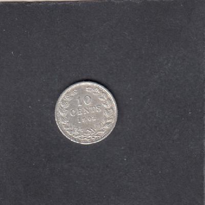 Beschrijving: 10 Cent WILHELMINA 